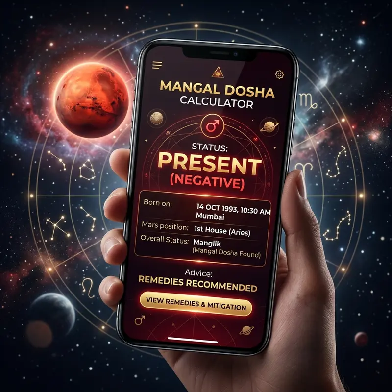 Mangal Dosha Calculator by DOB: How to Read Your Result Correctly