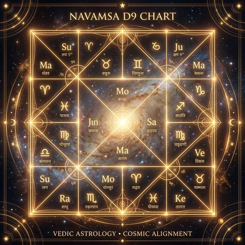 Navamsa Chart (D9) Secrets: How to Read Your Soul's Chart for Marriage