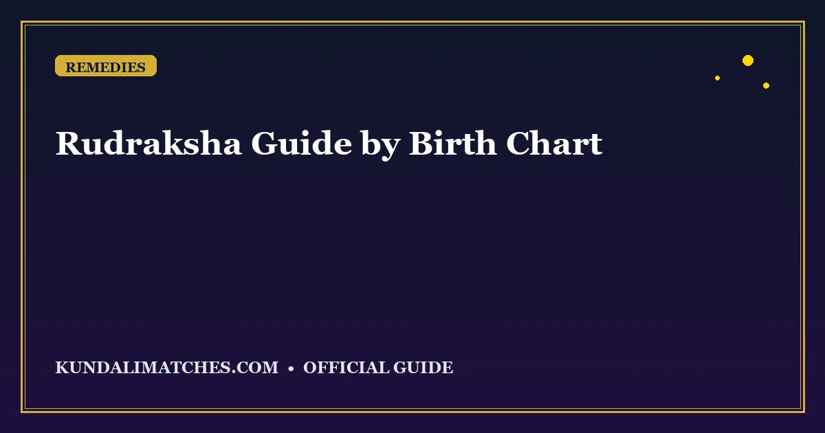 Rudraksha Guide: Which Type Suits Your Birth Chart
